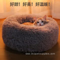 warm long plush bed round luxury cat bed